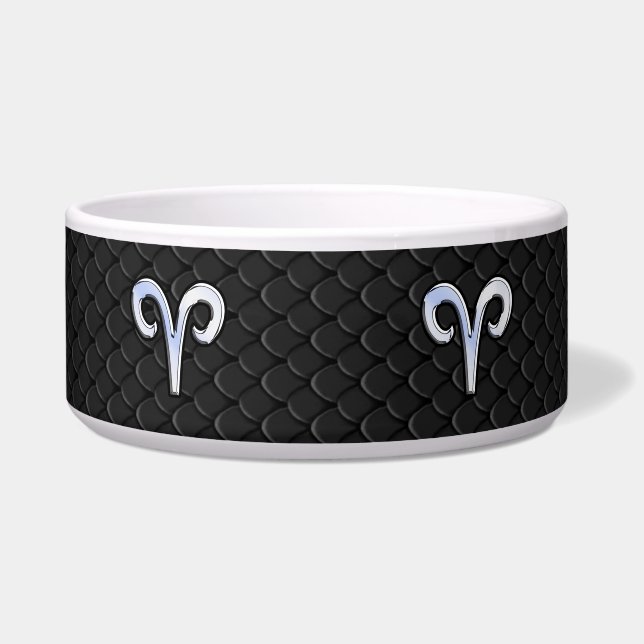 Modern Chrome like Aries Zodiac Sign Napf (Vorderseite)