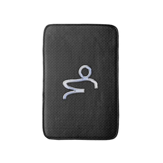 Modern Chrome wie Capricorn Sign auf Snake Stil Badematte (Vorderseite Vertikal)