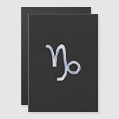 Modern Chrome wie Capricorn Sign auf Snake Stil Magnetkarte (Vorne/Hinten)