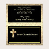 Modern Church Gold And Black KJV Networking Card Visitenkarten (Außenseite Aufgefaltet)