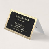 Modern Church Gold And Black KJV Networking Card Visitenkarten (Rückseite)
