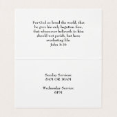 Modern Church Gold And Black KJV Networking Card Visitenkarten (Innenseite Aufgefaltet)