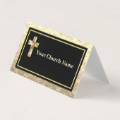 Modern Church Gold And Black KJV Networking Card Visitenkarten (Vorderseite)