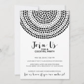 Modern Circle Dot Pattern - Boho Cocktail Party Einladung (Vorderseite)
