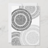 Modern Circle Dot Pattern - Boho Cocktail Party Einladung (Rückseite)