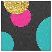 Modern Circles Muster Gold Glitzer pink & blau Stoff (Nahaufnahme)