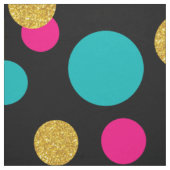 Modern Circles Muster Gold Glitzer pink & blau Stoff (Muster)