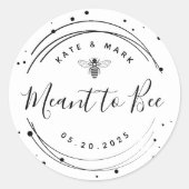 Modern Circular Mee to Bee Honey Gastgeschenk Hoch Runder Aufkleber (Vorderseite)