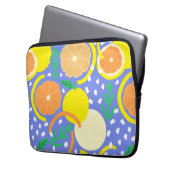 Modern Citrus Fruit Geometric Amalfi Coast Laptopschutzhülle (Vorderseite Links)