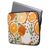 Modern Citrus Fruit Geometric Warm Retro Laptopschutzhülle (Vorderseite Links)