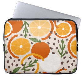 Modern Citrus Fruit Geometric Warm Retro Laptopschutzhülle