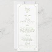 Modern Citrus Green Double Frame Wedding Menu Einladung (Vorderseite)