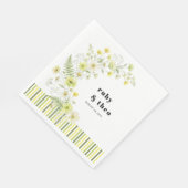 Modern Citrus Green Wildflower Wedding Serviette (Ecke)