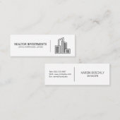Modern City Gebäude Logo | Realtor Investor Mini Visitenkarte (Vorne/Hinten)