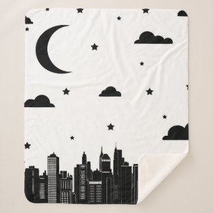 Modern City Skyline & Starry Night Sky Sherpadecke