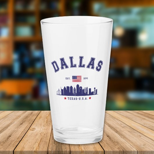 Modern Cityscape of Dallas Texas Glas