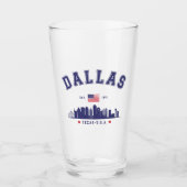 Modern Cityscape of Dallas Texas Glas (Vorderseite)