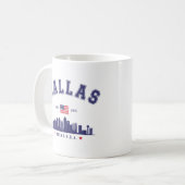 Modern Cityscape of Dallas Texas Kaffeetasse (Vorderseite Links)