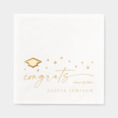 Modern Class of 2026 Congrats Graduation Party Servietten Mit Folie (Vorderseite)