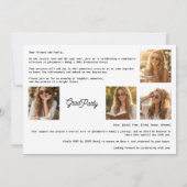 Modern Class of 2026 Multi Photo Graduation Party Einladung (Rückseite)