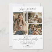 Modern Class of 2026 Photo Graduation Invite Einladung (Vorderseite)