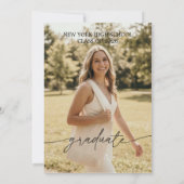 Modern Class of 2026 Photo Graduation Invite Einladung (Rückseite)