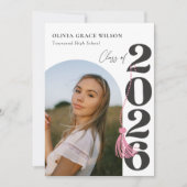 Modern Class of 2026 Photo Graduation Party Einladung (Vorderseite)