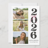 Modern Class of 2026 Photo Graduation Party Einladung (Vorderseite)