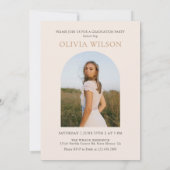 Modern Class of 2026 Photo Graduation Party Einladung (Rückseite)