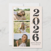 Modern Class of 2026 Photo Graduation Party Einladung (Vorderseite)