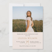 Modern Class of 2026 Photo Graduation Party Einladung (Rückseite)