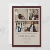 Modern Class of 2026 Photo Minimal Graduation  Einladung (Vorderseite)