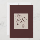 Modern Class of 2026 Photo Minimal Graduation  Einladung (Rückseite)