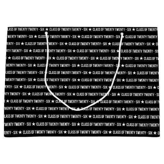 Modern Class of Twenty Twenty‑Six Typography Große Geschenktüte (Vorderseite)