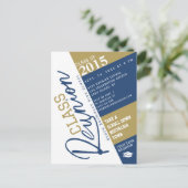 Modern Class Reunion Design Invitation Postcard Postkarte (Stehend Vorderseite)