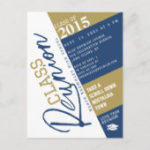Modern Class Reunion Design Invitation Postcard Postkarte (Vorderseite)