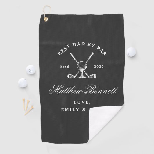Modern Classic Bester Vater By Par Golf  Golfhandtuch (Insitu)