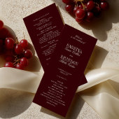 Modern Classic Burgundy Wedding Ceremony Program