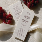 Modern Classic Burgundy Wedding Ceremony Program