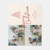 Modern Classic Christmas Photo Elegant Fleecedecke (Vorderseite)