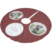 Modern Classic Christmas Photo Elegant  Polyester Weihnachtsbaumdecke (Schrägansicht)