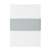 Modern Classic Dusty Blue Striped Wedding  Einladungsbanderole (Rückseitenbeispiel)