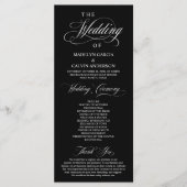 Modern Classic Elegance, Wedding Ceremony Programm (Vorderseite)