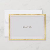 Modern Classic Elevated Gold Ivory Formal Wedding Dankeskarte (Vorderseite)