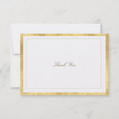 Modern Classic Elevated Gold Pearl Formal Wedding Dankeskarte (Vorderseite)