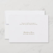 Modern Classic Elevated Gold Pearl Formal Wedding Dankeskarte (Rückseite)