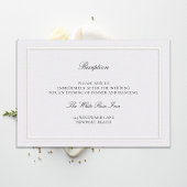 Modern Classic Elevated Pearl Wedding Reception Begleitkarte