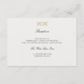 Modern Classic Formal Golden Lys Ivory Wedding Begleitkarte (Vorderseite)