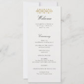 Modern Classic Formal Golden Lys Wedding Program (Vorderseite)