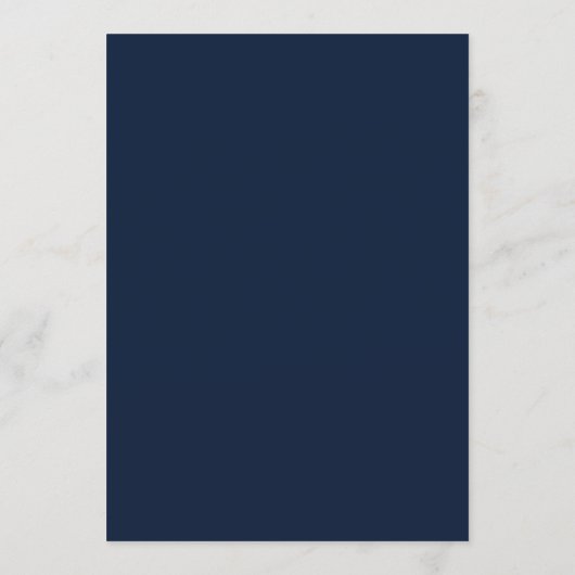 Modern Classic French Frame Wedding Navy Blue Menükarte (Rückseite)